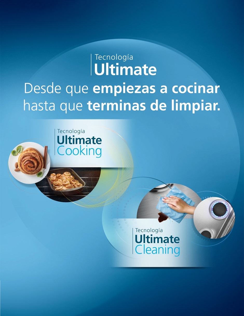 Combo estufa de piso a gas LP MABE Air Fry 75.8 cm EMHA7612DSSCM76SS de 6 quemadores + campana